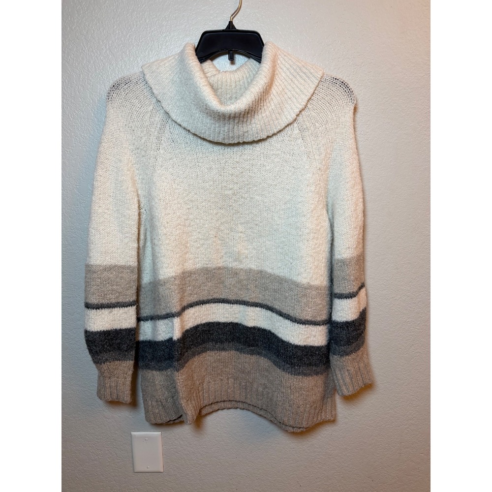 Lane Bryant Cowl Neck Sweater 22/24 Plus Size Striped Colorblock Knit Pullover